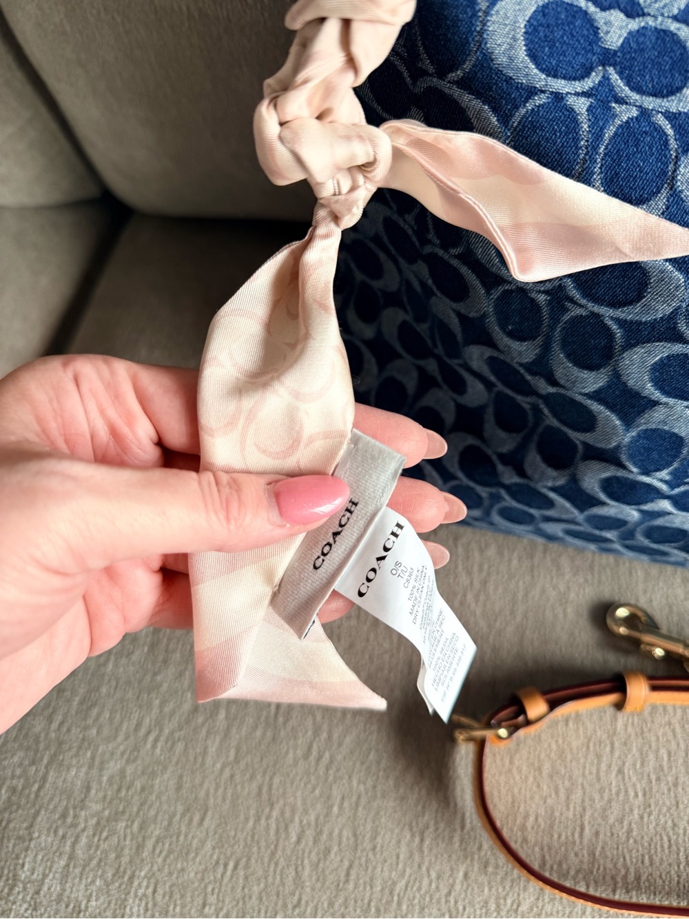 Coach Denim Laurel Large Shoulder Bag Crossbody & Coach Twilly Bundle - Picture 7 of 12